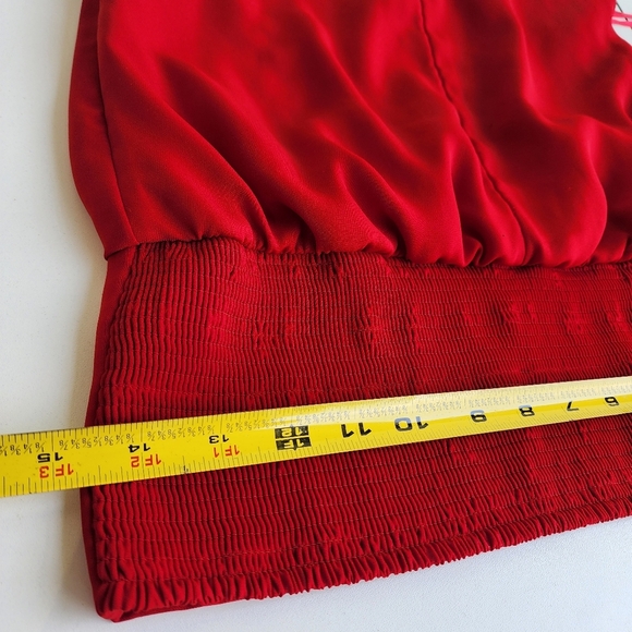 WHITE HOUSE BLACK MARKET WHBM Red Sleeveless Tank TOP Sleveless Blouse XXS - Picture 10 of 13